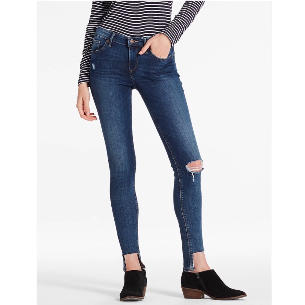 Lucky Brand Ava Step Hem Skinny Jeans New With Tags